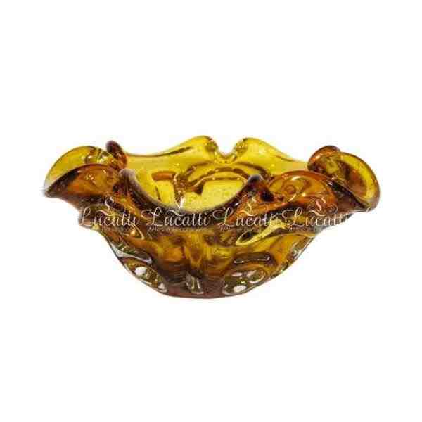 BOWL DECORATIVO EM VIDRO AMBAR