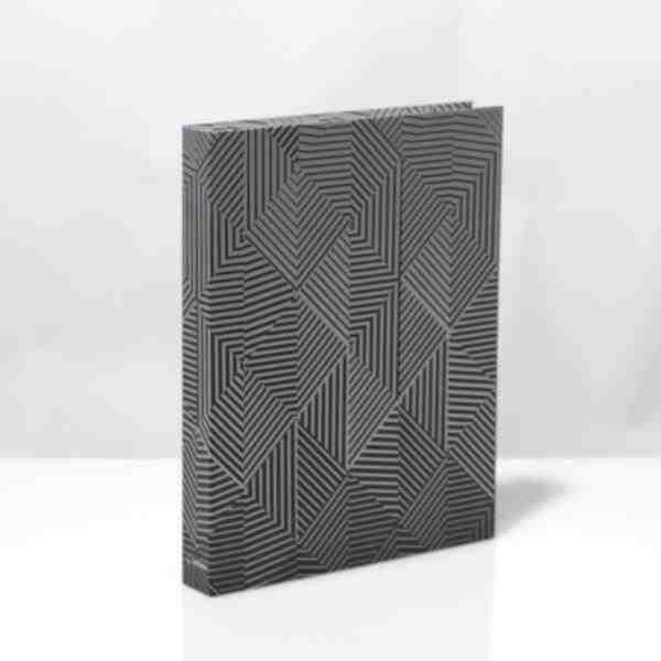 BOOK BOX METALIZADO GEOMETRIC 30X24X4CM