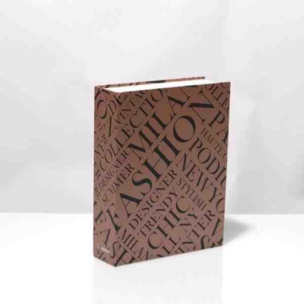 BOOK BOX METALIZ FASHION ESTAMPA 26X20X7CM