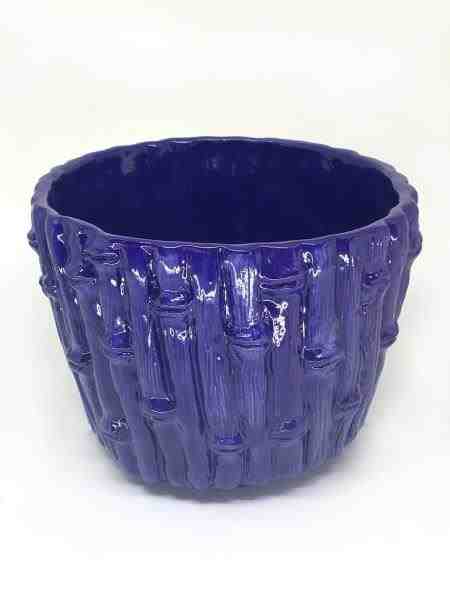 CACHEPOT AZUL DE CANA