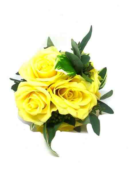 BUQUE DE ROSAS /FLS EUCALIPTO 30CM