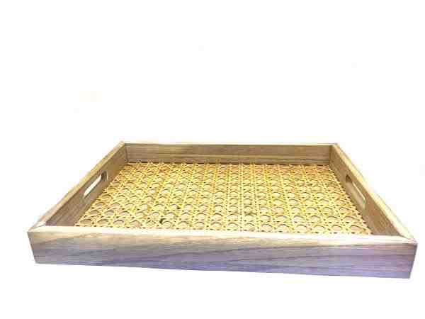 BANDEJA DE MADEIRA E CORTICA G