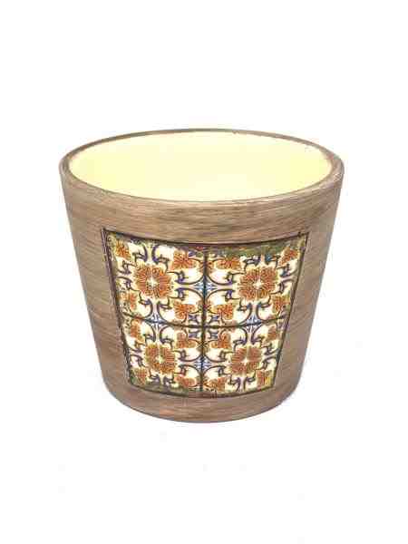 CACHEPOT DE CERAMICA LARANJA P