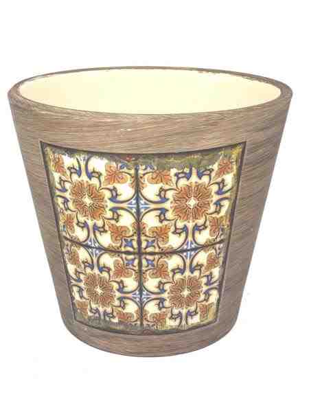 CACHEPOT DE CERAMICA LARANJA G