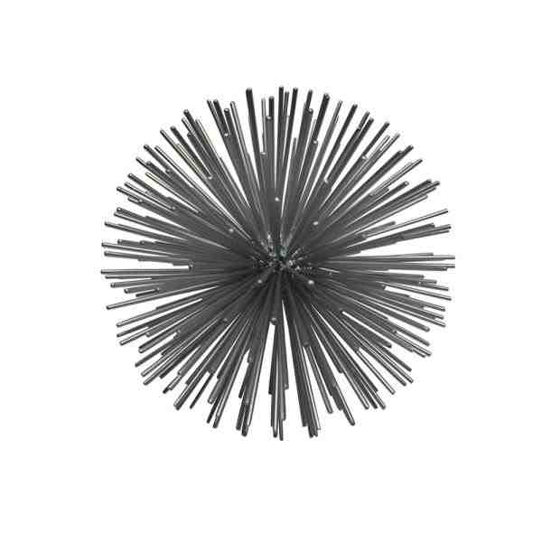 BOLA DECOR EM METAL CHUMBO 21CM