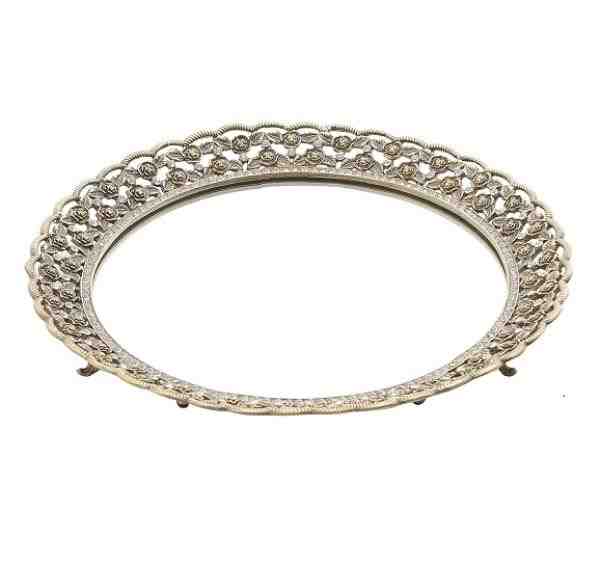 BANDEJA ZAMAC C/ FDO ESPELHADO 25CM