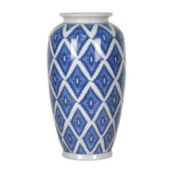 VASO DE PORCELANA AZUL ESCURO 17X27CM