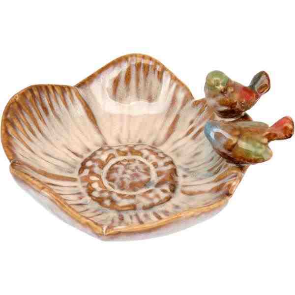 ADORNO CERAMICA BEGE FOLHA FUNNY