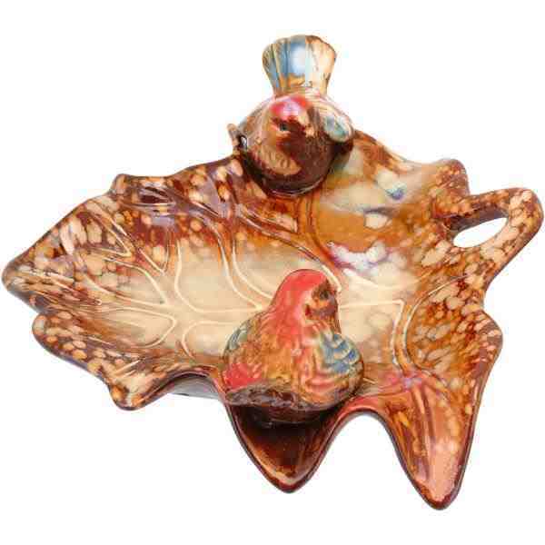 ADORNO CERAMICA BEGE FOLHA FUNNY