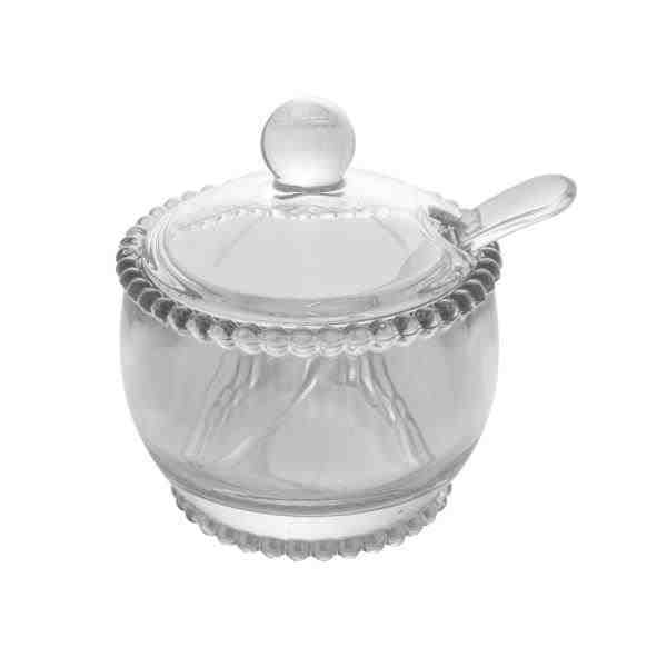 ACUCAREIRO CRISTAL C/ COLHER PEARL 10X8X7CM