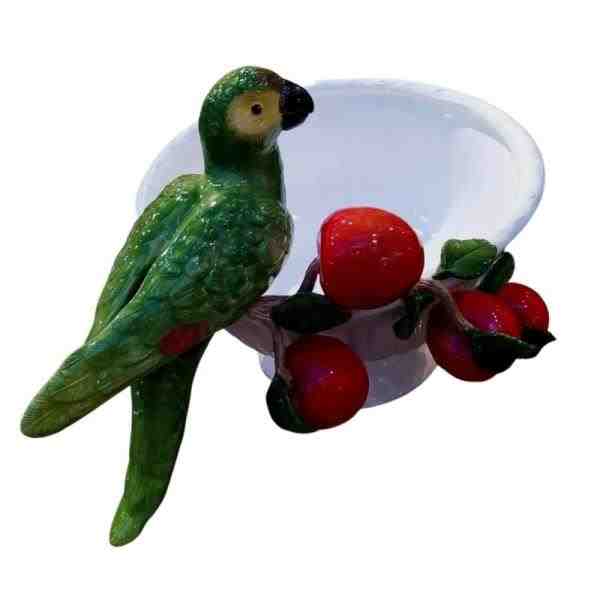 CACHEPOT COLONIAL C/ PE E GALHO MACA E ARARA