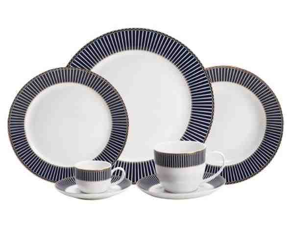 AP JANTAR 42 PCS PORC BONECHINA COBALTO DOUR.
