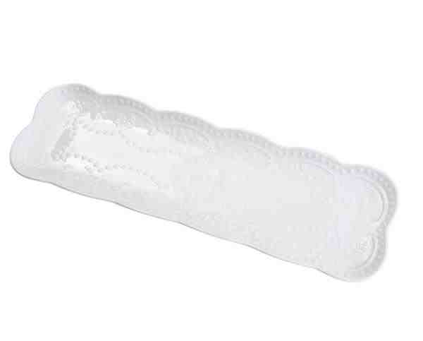 BANDEJA PORC BUTTERFLY BRANCA 35X11X2CM