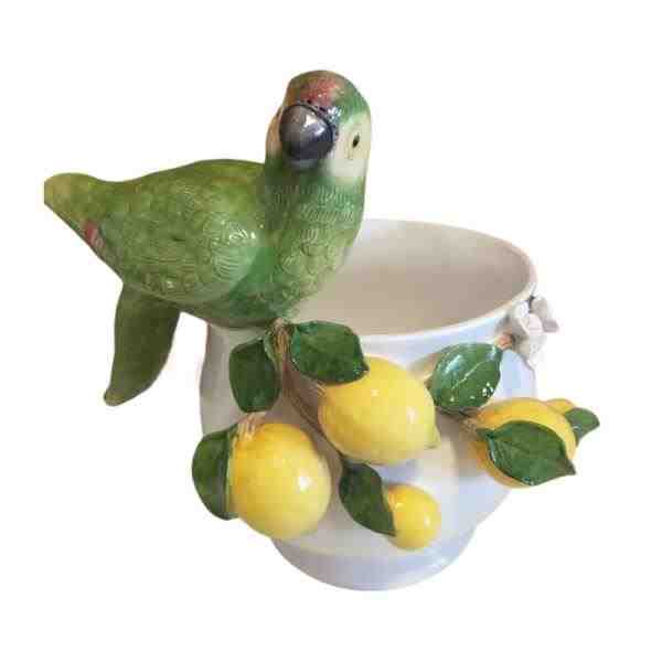 CACHEPOT G C/ ARARA NO GALHO DE LIMAO