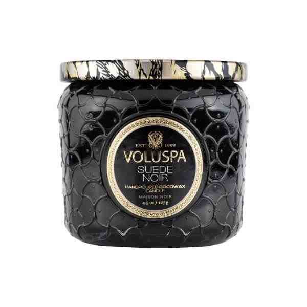 VELA POTE VIDRO +35H SUEDE NOIR