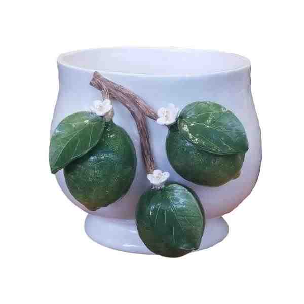 CACHEPOT C/ ARRANJO DE LIMÃO M