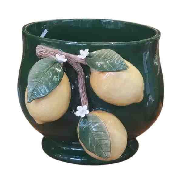 CACHEPOT M C/ ARRANJO DE LIMÃO