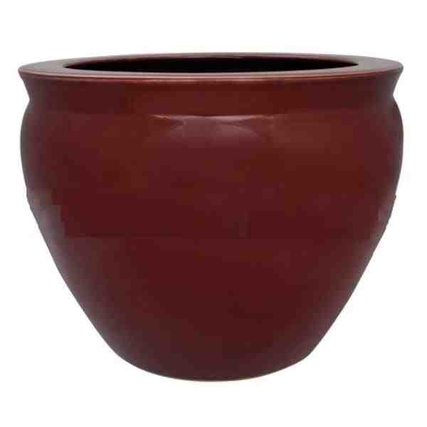 CACHEPOT EM PORCELANA VINHO