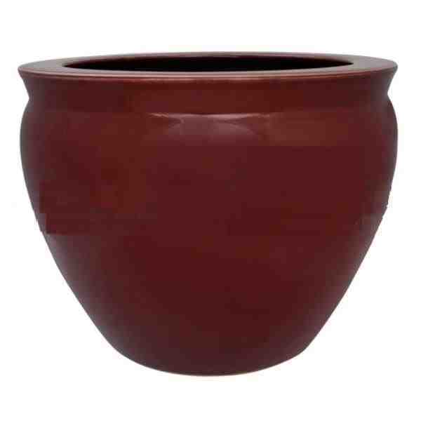 CACHEPOT EM PORCELANA RED VINHO