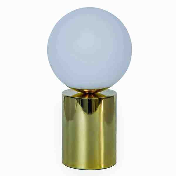 ABAJUR OY DOURADO E BRANCO