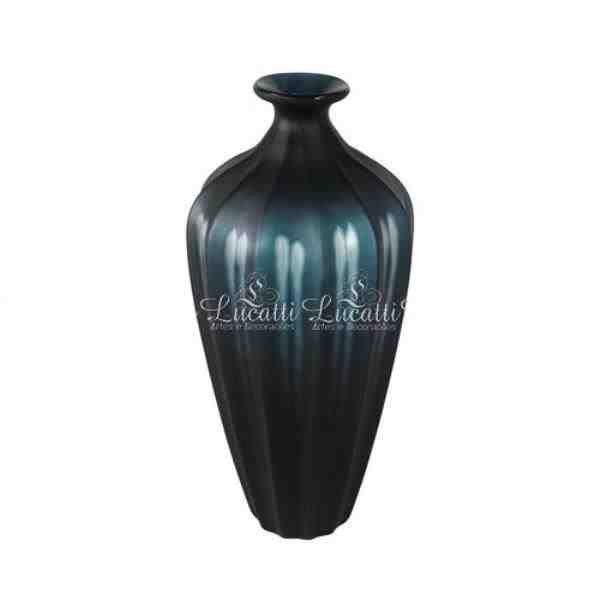 VASO G DECOR VIDRO AZUL