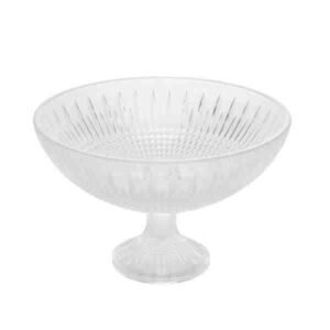 CENTRO DE MESA CRISTAL C/ PE QUEEN 30X19CM
