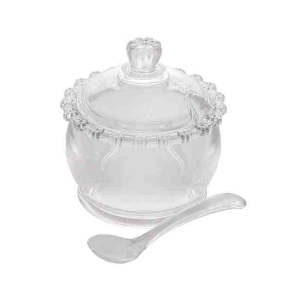 ACUCAREIRO CRISTAL C/ COLHER DAISY 10X5X11CM