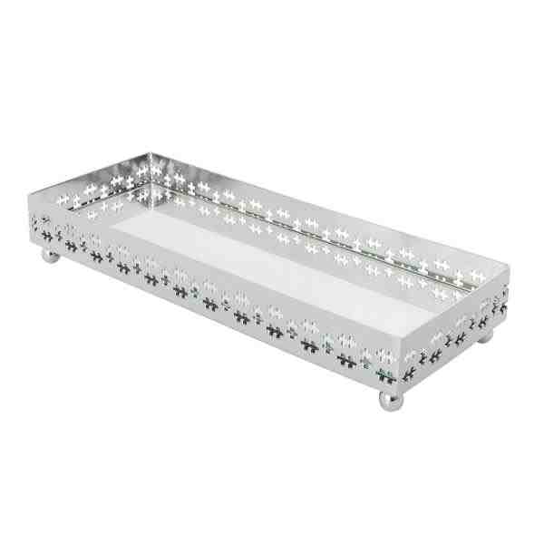 BANDEJA RETANG GAL CROSS 27X10X3CM FDO ESPELHO