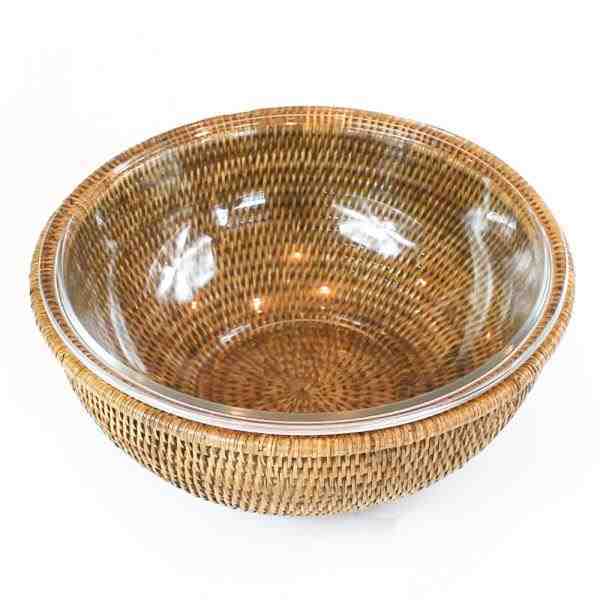 BOWL REFRATARIO 31CM C/ SUP RATTAN MAYA
