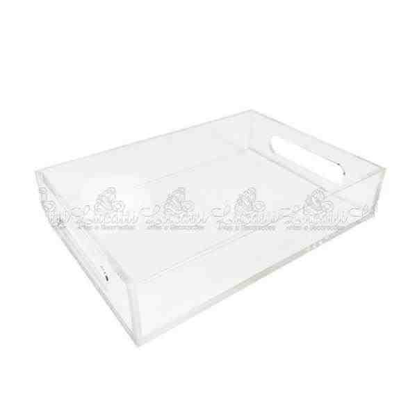 BANDEJA RETANGULAR EM ACRILICO