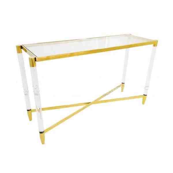 APARADOR C/ BASE METAL DOUR E ACRILICO