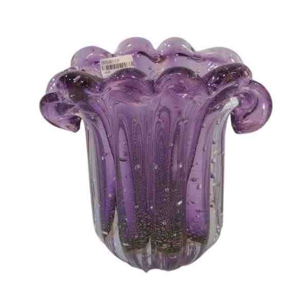 VASO LEQUE P VIOLETA C/OURO