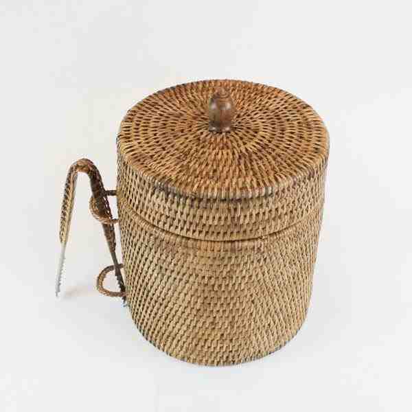 BALDE DE GELO RATTAN BAGAN REDONDO 20X23CM