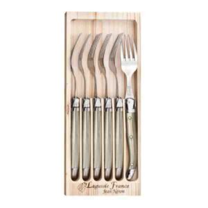 JG 6 GARFOS INOX CHAMPAGNE