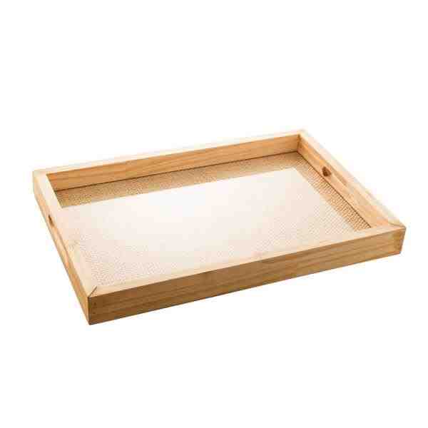 BANDEJA MAD PINUS C/ SISAL NAT 30X17X4,5CM