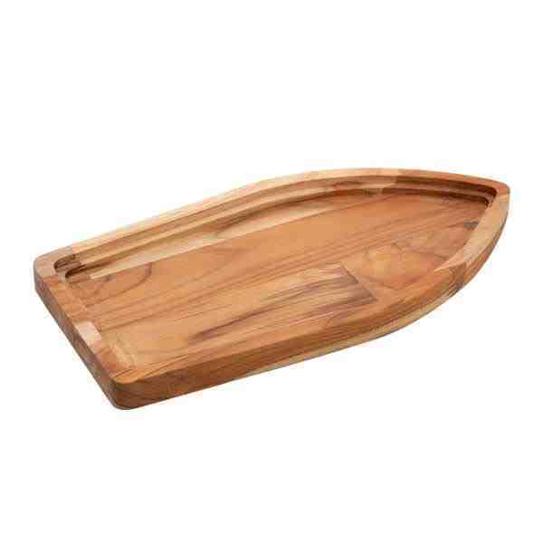 BANDEJA MAD FORMATO BARCO TECA 30X15X2CM