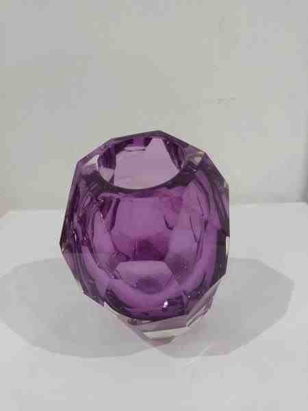 VASO LAPIDADO 628 PURPURA S/ OURO