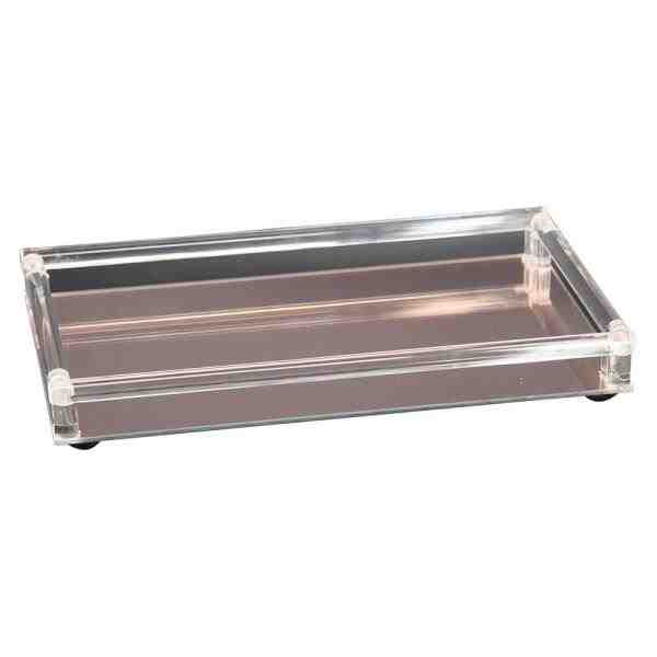 BANDEJA ESPELHADA ROSE 45X25X4,5CM