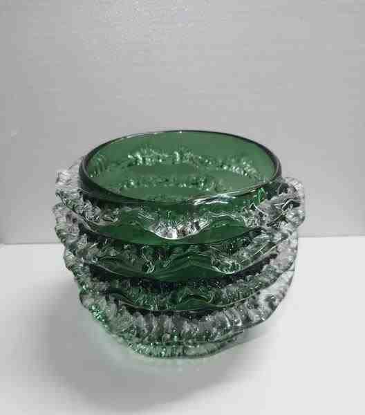 VASO EM VIDRO VERDE P