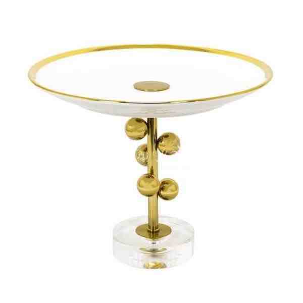 BANDEJA DECOR METAL CERAM CRISTAL G