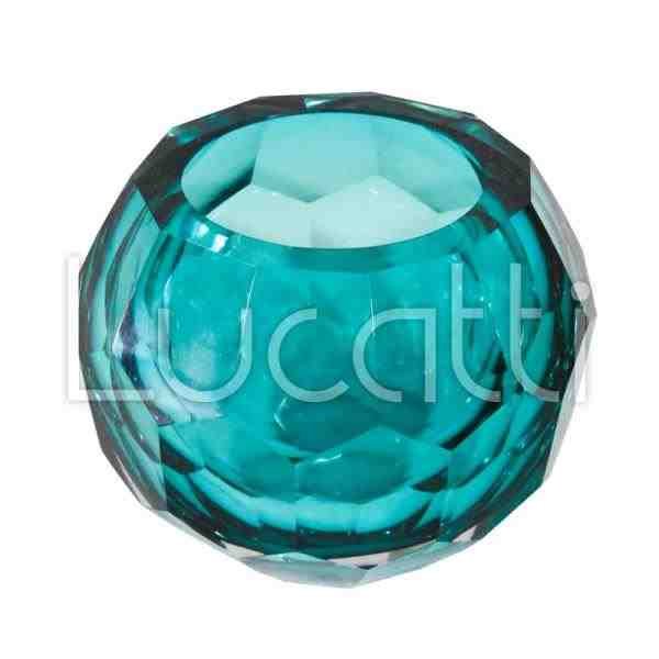 VASO DECOR EM VIDRO AZUL