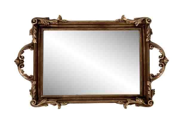 BANDEJA RESINA RETANG ESPELHO 39,8X25X3,3CM