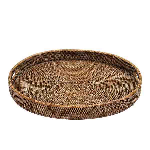 BANDEJA DE SERVIR OVAL GDE NATURAL 70X58X5