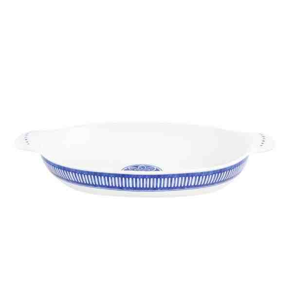 ASSADEIRA OVAL 48X27CM AZURE LUX