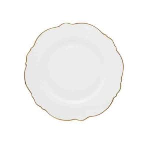 JG 6 PRATOS RASOS PORC MALDIVAS BCO C/ FIO DOUR.