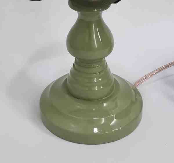 BASE ABAJUR MADEIRA PP VERDE ALECRIM