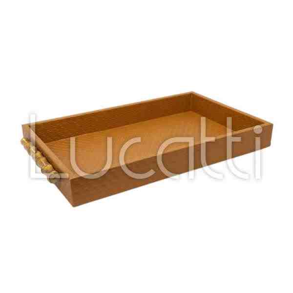 BANDEJA DECOR MAD REVEST EM PU CORAL M