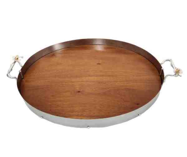 BANDEJA OVAL MENOR 55X40 ORQUIDEA