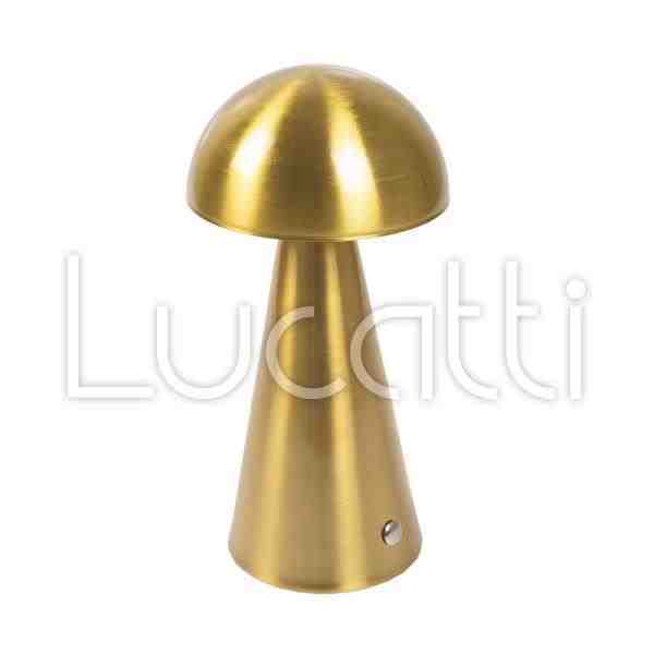 ABAJUR EM METAL DOURADO E LUZ EM LED USB