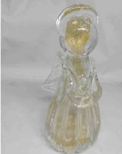 ANJO GABRIEL DE DECORAÇÃO EM MURANO TRANSP C/OURO – TAM-P